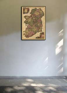 Ireland 1700s Historic Wall Map   17x24  