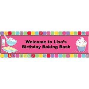  Baking Bash Personalized Birthday Banner Standard 18 x 61 