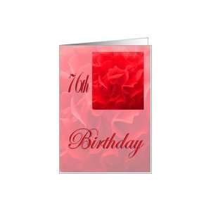  Happy 76th Birthday Dianthus Red Flower Card Toys & Games