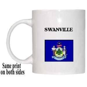  US State Flag   SWANVILLE, Maine (ME) Mug 