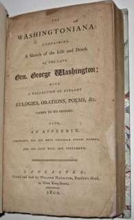 GEORGE WASHINGTON 1802 FIRST EDITION Leather. AMERICA  