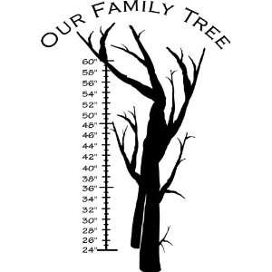 Our family tree growth chartwall decal 