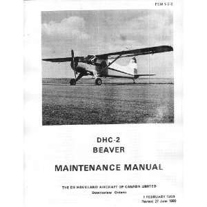   DHC 2 Beaver Aircraft Maintenance Manual De Havilland Canada Books