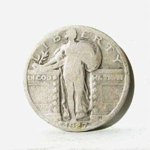 USA scarce 1927 S silver Standing Liberty Quarter Doll  