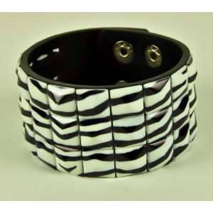   Pyramid Wristband Cuff Goth 80s Punk Psychobilly 