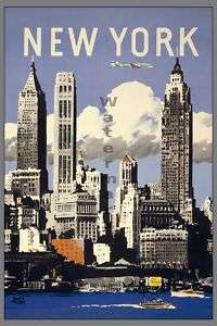 Vintage Travel Poster New York #5 24x36  