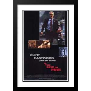  In the Line of Fire 20x26 Framed and Double Matted Movie 