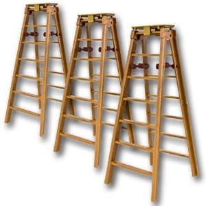  Set of 3 Brown Folding Ladders for WWE Jakks Mattel 