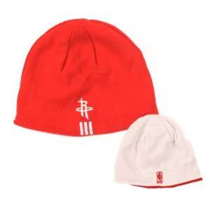   Red / White Reversible Knit Beanie (Uncuffed)