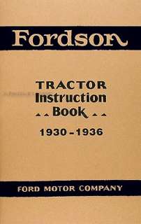   Tractor Instruction Manual 1930 1931 1932 1933 1934 1935 1936 Book