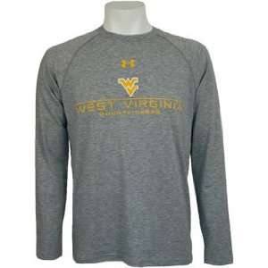  WVU Under Armour LS Tech Tee in Grey