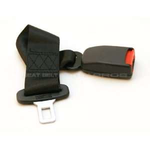 15 Car Seat Belt Extender   Black   Type A (7/8 wide metal tongue 