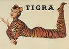 Vintage 1950s Tigra Cigarettes Ad 11x16 Display Poster