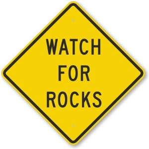  Watch For Rocks High Intensity Grade Sign, 24 x 24 