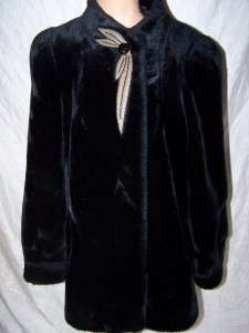   1970s Black Faux Fur Coat Coats Jacket Dress Accessories Clothing