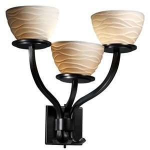   Bowl 3 Light Wall Sconce  R067391 Diffuser Waves