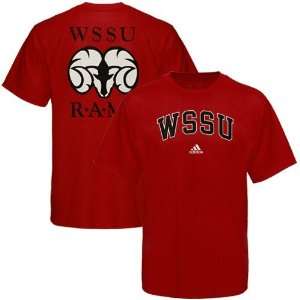 adidas Winston Salem State University Rams Red Relentless T shirt 