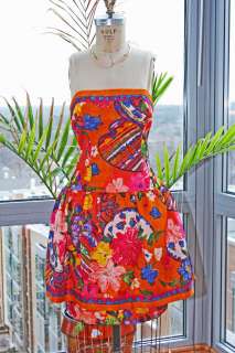 Bari Silk Floral Dress 1980s  