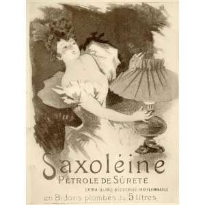 1913 Saxoleine Petrole Surete Jules Cheret Mini Poster 