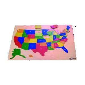  Braille USA Wooden Map