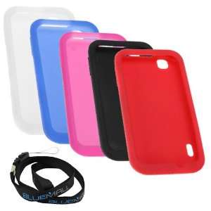  GTMax 5 x Silicone Soft Skin Cover Cases (Black / Blue / Red / Hot 