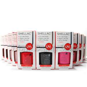 CND Shellac UV Color Coat Gel Nail Polish   ALL COLORS 1/4oz  