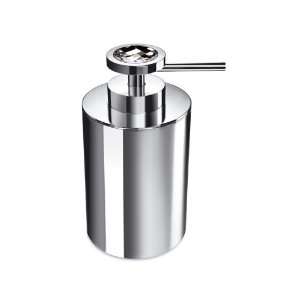  Windisch 90503B Round Brass Soap Dispenser With White 