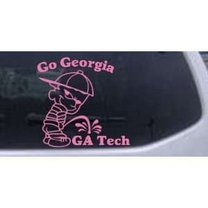 Go Georgia Pee On GA Tech Car Window Wall Laptop Decal Sticker    Pink 