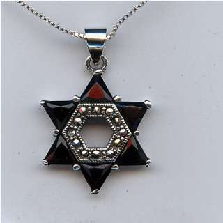  Star of David Pendant with Marcasite (13)