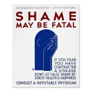  Shame May Be Fatal 1937 WPA Poster