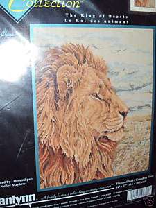 LION KING OF BEASTS PLATINUM COUNTED CROSS STITCH KIT  