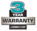 Every Makita Lithium Ion tool is backed by Makitas 3 Year Warranty 