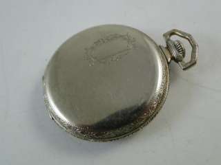Antique Art Deco Elgin Pocket Watch Wadsworth 14K Gold Filled Case 15 