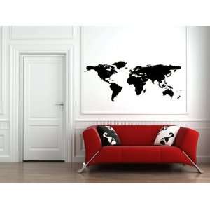  World Map Vinyl Wall Decal Sticker Graphic By LKS Trading 