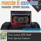 HD Car DVD GPS Navi Headunit For MAZDA 6 2003 2008 Free Special Camera 