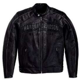  Harley Davidson® Mens Reflective Perforated Leather Jacket 