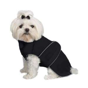   Pets World 08192999 16 Weatherproof Fleece Lined Dog coat Black Pet