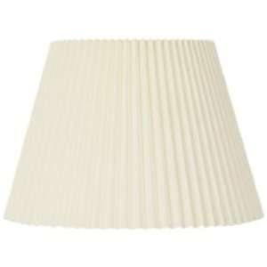  Ivory Knife Pleat Lamp Shade 9x14.5x10 (Spider)