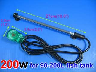   scale heater 200w x1 for 23 52 gal 90 200l fish tank made in taiwan