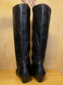 EUC ANN KLEIN iFlex Womens ALOE Wedge Heel Knee High Leather Boots 10 