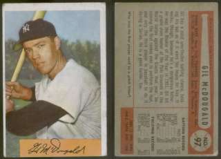 5431) 1954 Bowman 97 Gil McDougald Yankees GD+  