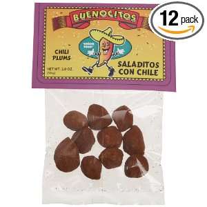 BUENOCITOS Saladitos Con Chile (Chili Plums), 1.25 Ounce Bags (Pack of 