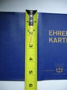 1964 Innsbruck Olympic games Ehren karte Card Ticket of honour Pass 