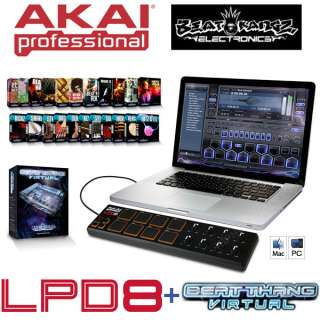 Beat Thang Virtual Software + Akai LPD8 Drum Controller  
