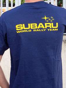 subaru wrx sti rally team navy blue t shirt new  