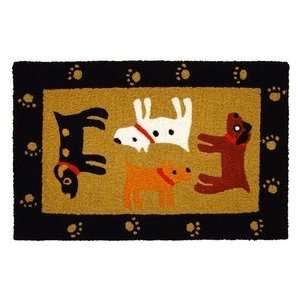 Woof Woof   Washable Accent Rug   Black