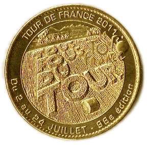 Official Tour de France 2011 MEDAL Coin Cadel Evans  