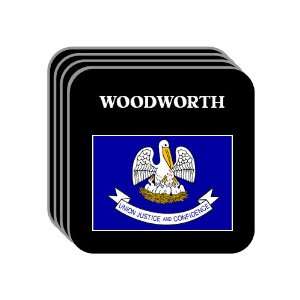  US State Flag   WOODWORTH, Louisiana (LA) Set of 4 Mini 
