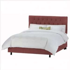   54XBED (Shantung Woodrose) Tufted Bed in Shantung Woodrose Size Queen