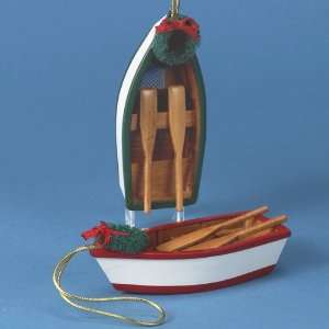  Club Pack of 12 Wooden Rowboat Personalizable Christmas 
